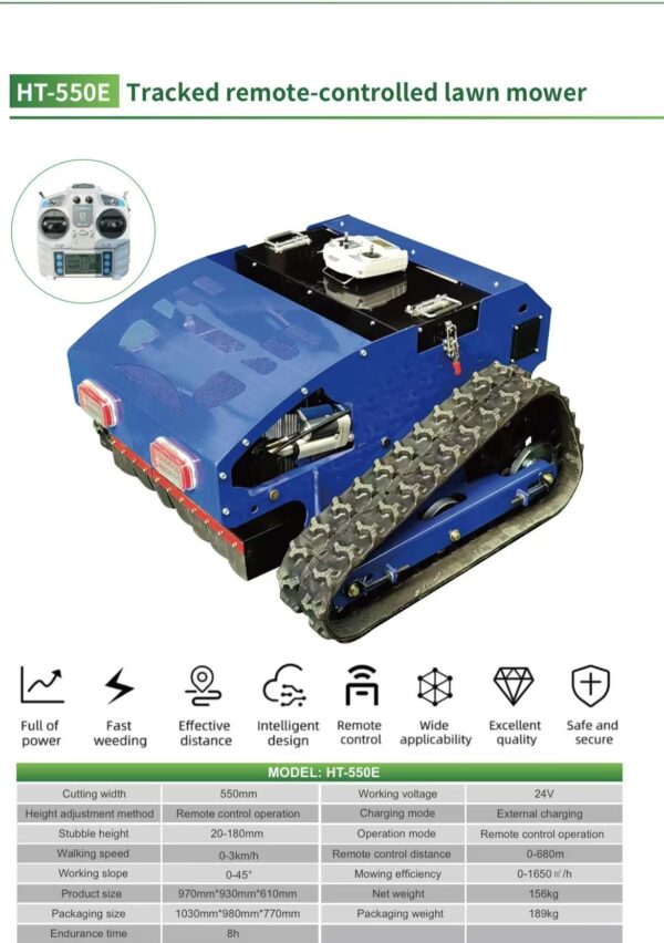 HT-550E Uzaqdan İdarə Olunan Otbiçən